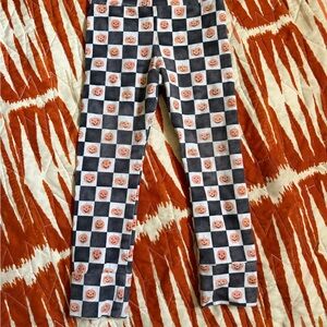 Kids Halloween Checkered Leggings